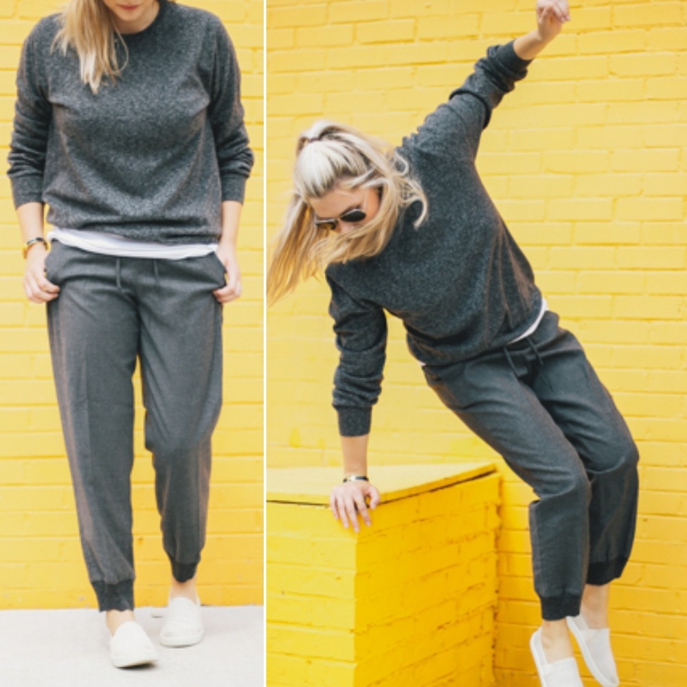 J. Crew Charcoal Gray Track Joggers